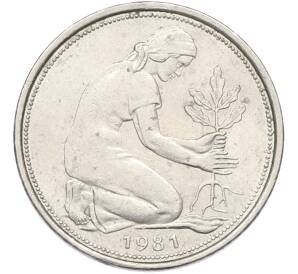 50 пфеннигов 1981 года J Западная Германия (ФРГ)