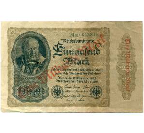 1 миллиард марок 1923 года Германия (Надпечатка на 1000 марок 1922 года) — Фото №1