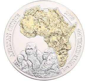 50 франков 2008 года Руанда «Африканская унция — Гориллы» — Фото №1