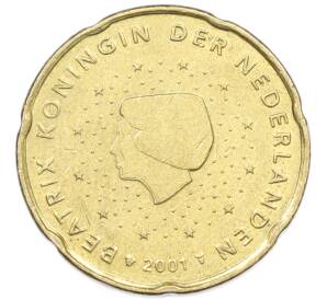 20 евроцентов 2001 года Нидерланды — Фото №1