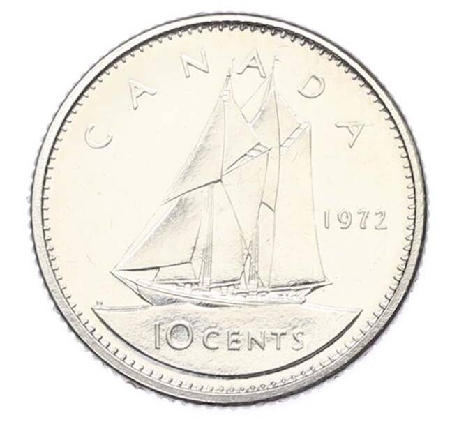 Монета 10 центов 1972 года Канада (Артикул: K10-13533) — Фото №1