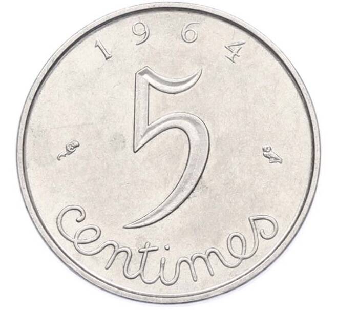 Монета 5 сантимов 1964 года Франция (Артикул: K10-13582) — Фото №1