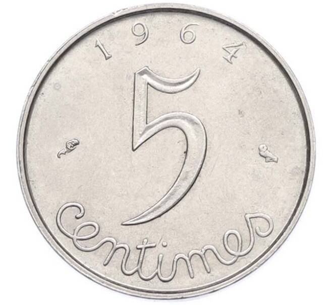 Монета 5 сантимов 1964 года Франция (Артикул: K10-13584) — Фото №1