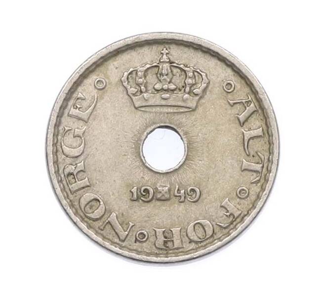 Монета 10 эре 1949 года Норвегия (Артикул: K10-13603) — Фото №2