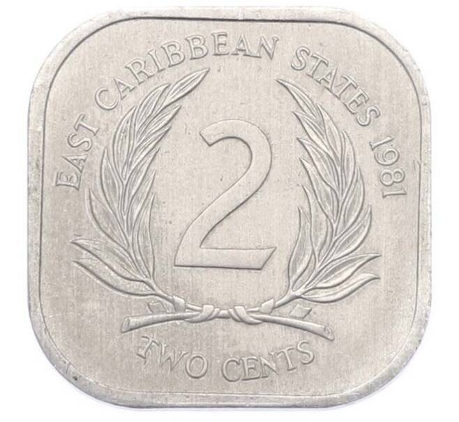 Монета 2 цента 1981 года Восточные Карибы (Артикул: K10-13611) — Фото №1