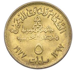 5 миллим 1977 года Египет «Продовольственная программа — ФАО» — Фото №2