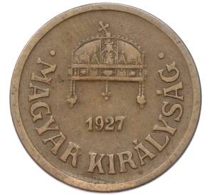 2 филлера 1927 года Венгрия — Фото №1