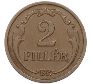 2 филлера 1937 года Венгрия — Фото №2