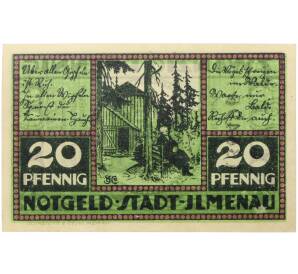 20 пфеннигов 1921 года Германия — город Ильменау (Нотгельд) — Фото №1