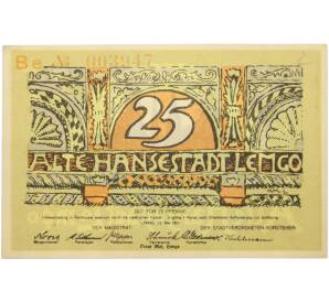 25 пфеннигов 1921 года Германия — город Лемго (Нотгельд) — Фото №1