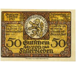 50 пфеннигов 1920 года Германия — город Фаллерслебен (Нотгельд) — Фото №2