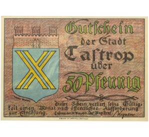 50 пфеннигов 1921 года Германия — город Кастроп (Нотгельд) — Фото №2