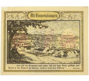 50 пфеннигов 1921 года Германия — город Эммендинген (Нотгельд) — Фото №1