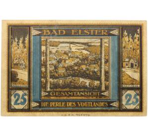 25 пфеннигов 1922 года Германия — муниципалитет Бад-Эльстер (Нотгельд) — Фото №2