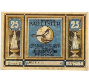 25 пфеннигов 1922 года Германия — муниципалитет Бад-Эльстер (Нотгельд) — Фото №1