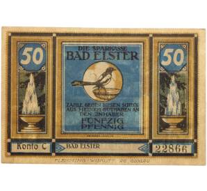 50 пфеннигов 1922 года Германия — муниципалитет Бад-Эльстер (Нотгельд) — Фото №1