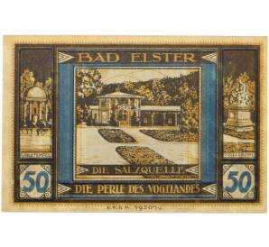 50 пфеннигов 1922 года Германия — муниципалитет Бад-Эльстер (Нотгельд) — Фото №2