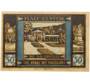 50 пфеннигов 1922 года Германия — муниципалитет Бад-Эльстер (Нотгельд) — Фото №2