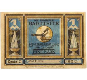 1 марка 1922 года Германия — муниципалитет Бад-Эльстер (Нотгельд) — Фото №1
