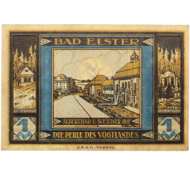 Банкнота 1 марка 1922 года Германия — муниципалитет Бад-Эльстер (Нотгельд) (Артикул: K10-13700) — Фото №2