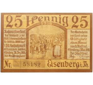 25 пфеннигов 1921 года Германия — город Айзенберг (Нотгельд) — Фото №2