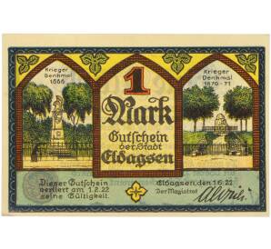 1 марка 1921 года Германия — город Эльдагсен (Нотгельд) — Фото №1