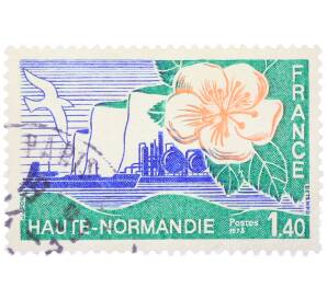 Почтовая марка 1.40 франка 1978 года Франция «Регионы Франции — Верхняя Нормандия» — Фото №1