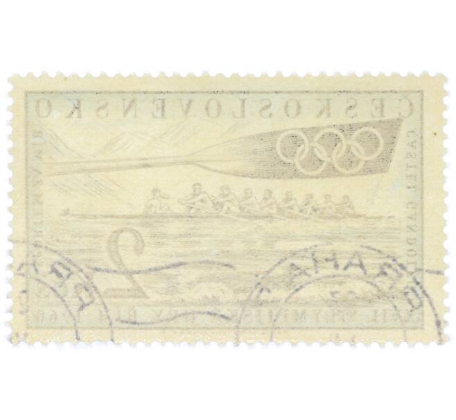 Почтовая марка 2 кроны 1960 года Чехословакия «XVII летние Олимпийские игры в Риме — Восьмерка с рулевым» (Артикул: K12-80537) — Фото №2