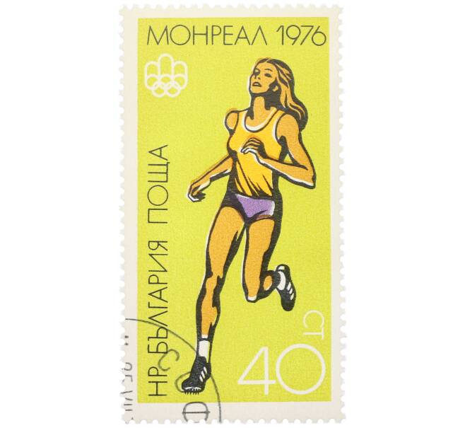 Почтовая марка 40 стотинок 1976 года Болгария «XXI летние Олимпийские игры в Монреале — Бег» (Артикул: K12-80562) — Фото №1