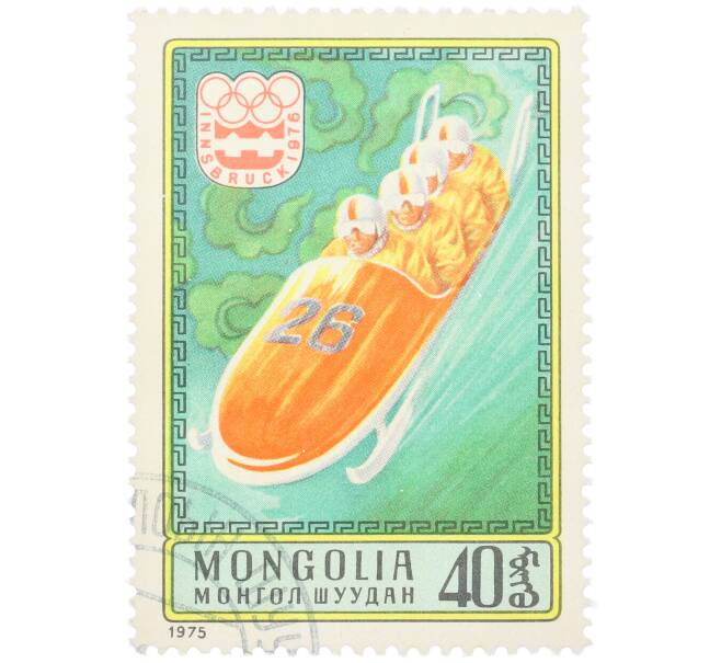 Почтовая марка 40 мунгу 1976 года Монголия «XII зимние Олимпийские игры в Инсбруке — Бобслей» (Артикул: K12-80566) — Фото №1