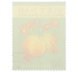 Почтовая марка 50 су 1975 года Северный Вьетнам (ДРВ) «Фрукты — Гранат (Punica granatum L.)» — Фото №2