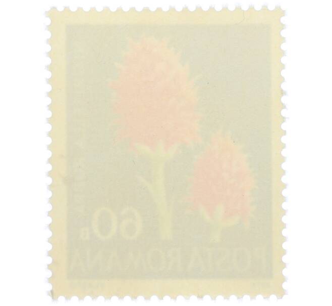 Почтовая марка 60 бани 1972 года Румыния «Редкие румынские цветы — Нигрителла красная (Nigritella rubra)» (Артикул: K12-80664) — Фото №2