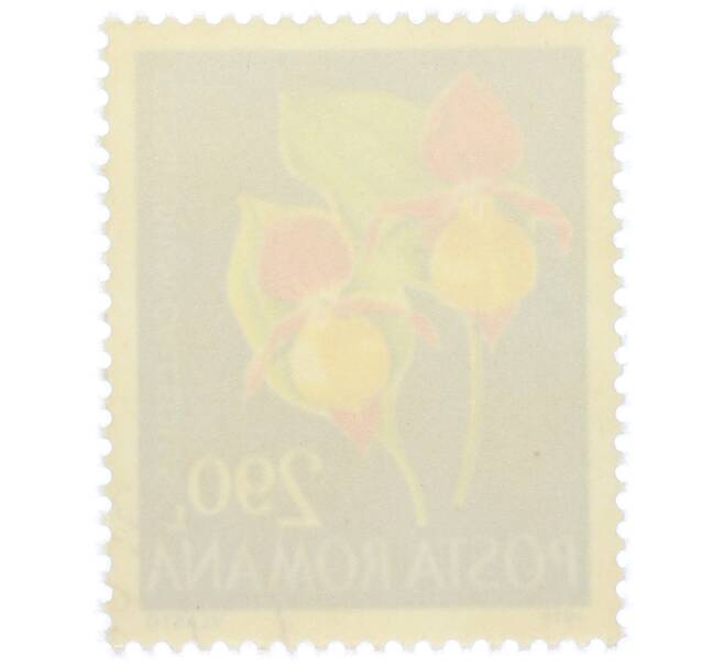 Почтовая марка 2.90 лея 1972 года Румыния «Редкие румынские цветы - Венерин башмачок настоящий (Cypripedium calceolus)» (Артикул: K12-80666) — Фото №2