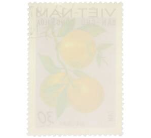 Почтовая марка 30 су 1969 года Северный Вьетнам (ДРВ) «Фрукты Северного Вьетнама — Апельсин (Citrus sinensis)» — Фото №2