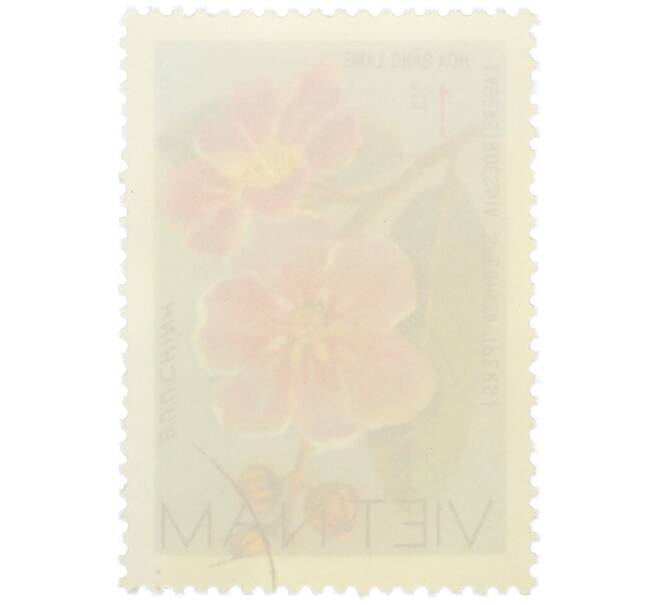 Почтовая марка 1 донг 1977 года Вьетнам «Дикорастущие цветы — Lagerstroesnia speciosa»  (Артикул: K12-80698) — Фото №2