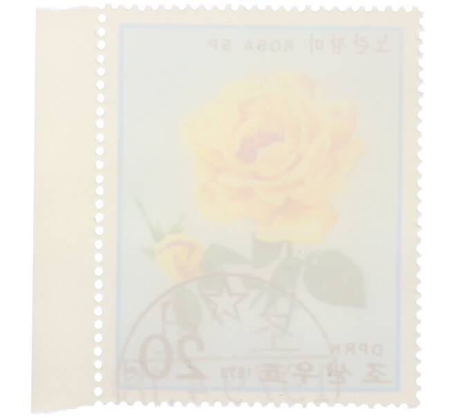 Почтовая марка 20 чон 1979 года Северная Корея «Розы — Rosa Sp» (Артикул: K12-80706) — Фото №2