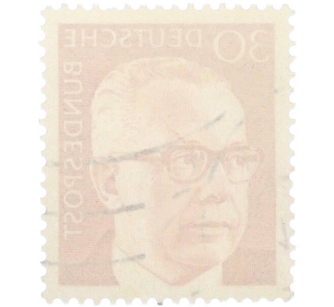 Почтовая марка 30 пфеннигов 1970 года Западная Германия (ФРГ) «Президент Густав Хайнеман» (Артикул: T11-41021) — Фото №2