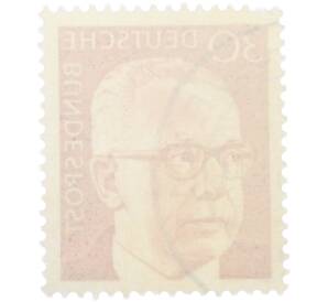 Почтовая марка 30 пфеннигов 1970 года Западная Германия (ФРГ) «Президент Густав Хайнеман» — Фото №2