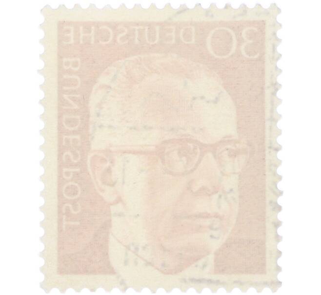 Почтовая марка 30 пфеннигов 1970 года Западная Германия (ФРГ) «Президент Густав Хайнеман» (Артикул: T11-41027) — Фото №2