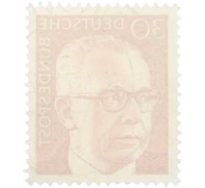 Почтовая марка 30 пфеннигов 1970 года Западная Германия (ФРГ) «Президент Густав Хайнеман» — Фото №2