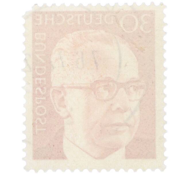 Почтовая марка 30 пфеннигов 1970 года Западная Германия (ФРГ) «Президент Густав Хайнеман» (Артикул: T11-41042) — Фото №2