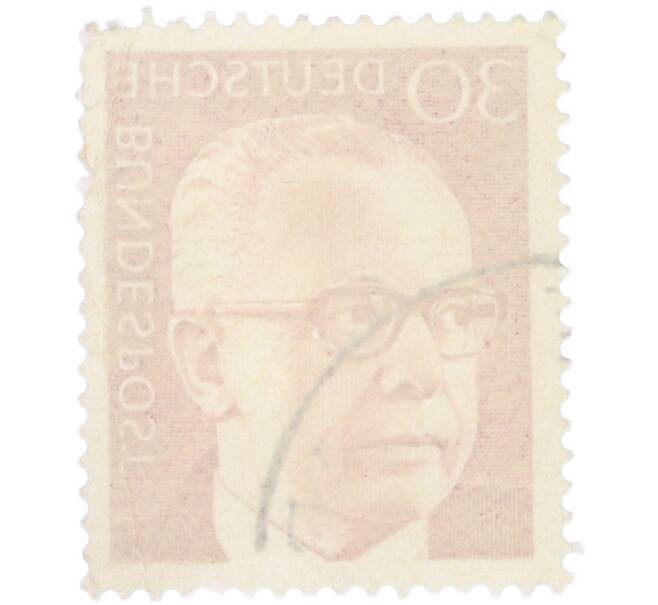 Почтовая марка 30 пфеннигов 1970 года Западная Германия (ФРГ) «Президент Густав Хайнеман» (Артикул: T11-41043) — Фото №2