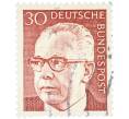 Почтовая марка 30 пфеннигов 1970 года Западная Германия (ФРГ) «Президент Густав Хайнеман» (Артикул: T11-41046) — Фото №1