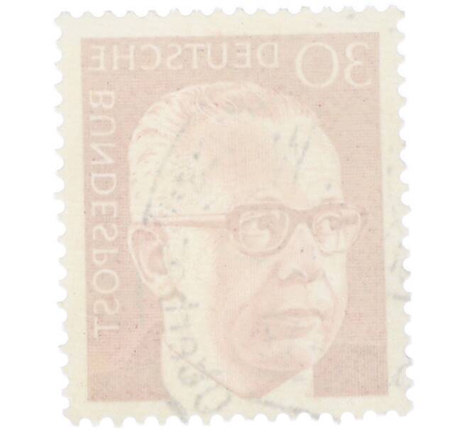 Почтовая марка 30 пфеннигов 1970 года Западная Германия (ФРГ) «Президент Густав Хайнеман» (Артикул: T11-41047) — Фото №2