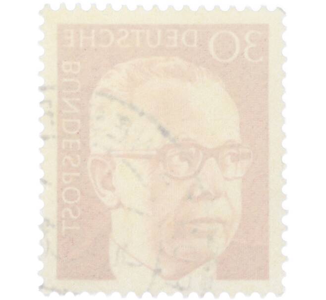 Почтовая марка 30 пфеннигов 1970 года Западная Германия (ФРГ) «Президент Густав Хайнеман» (Артикул: T11-41048) — Фото №2