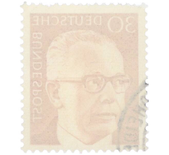 Почтовая марка 30 пфеннигов 1970 года Западная Германия (ФРГ) «Президент Густав Хайнеман» (Артикул: T11-41050) — Фото №2