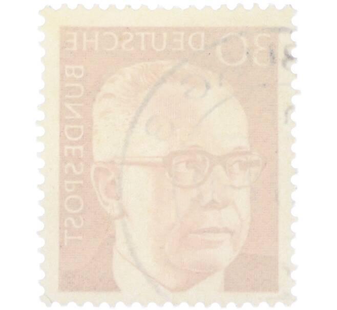 Почтовая марка 30 пфеннигов 1970 года Западная Германия (ФРГ) «Президент Густав Хайнеман» (Артикул: T11-41053) — Фото №2
