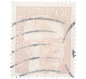 Почтовая марка 30 пфеннигов 1970 года Западная Германия (ФРГ) «Президент Густав Хайнеман» — Фото №2