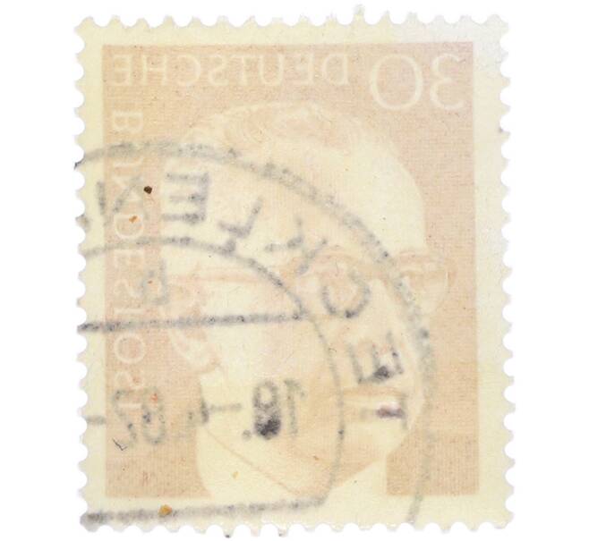 Почтовая марка 30 пфеннигов 1970 года Западная Германия (ФРГ) «Президент Густав Хайнеман» (Артикул: T11-41055) — Фото №2