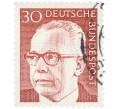 Почтовая марка 30 пфеннигов 1970 года Западная Германия (ФРГ) «Президент Густав Хайнеман» (Артикул: T11-41056) — Фото №1